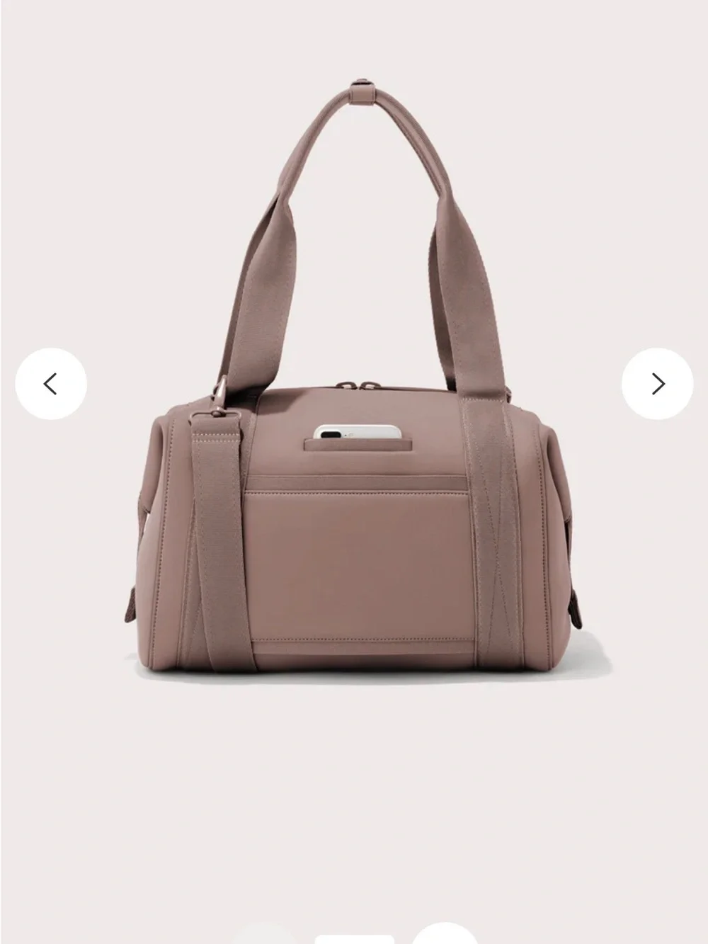 Dagne Dover in Dune Landon carryall and Indi diaper bag Set